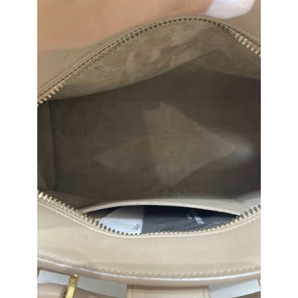 YSL Monogramme SL Beige Leather Bag - Saint Laurent Designer Handbag - Picture 3 of 9